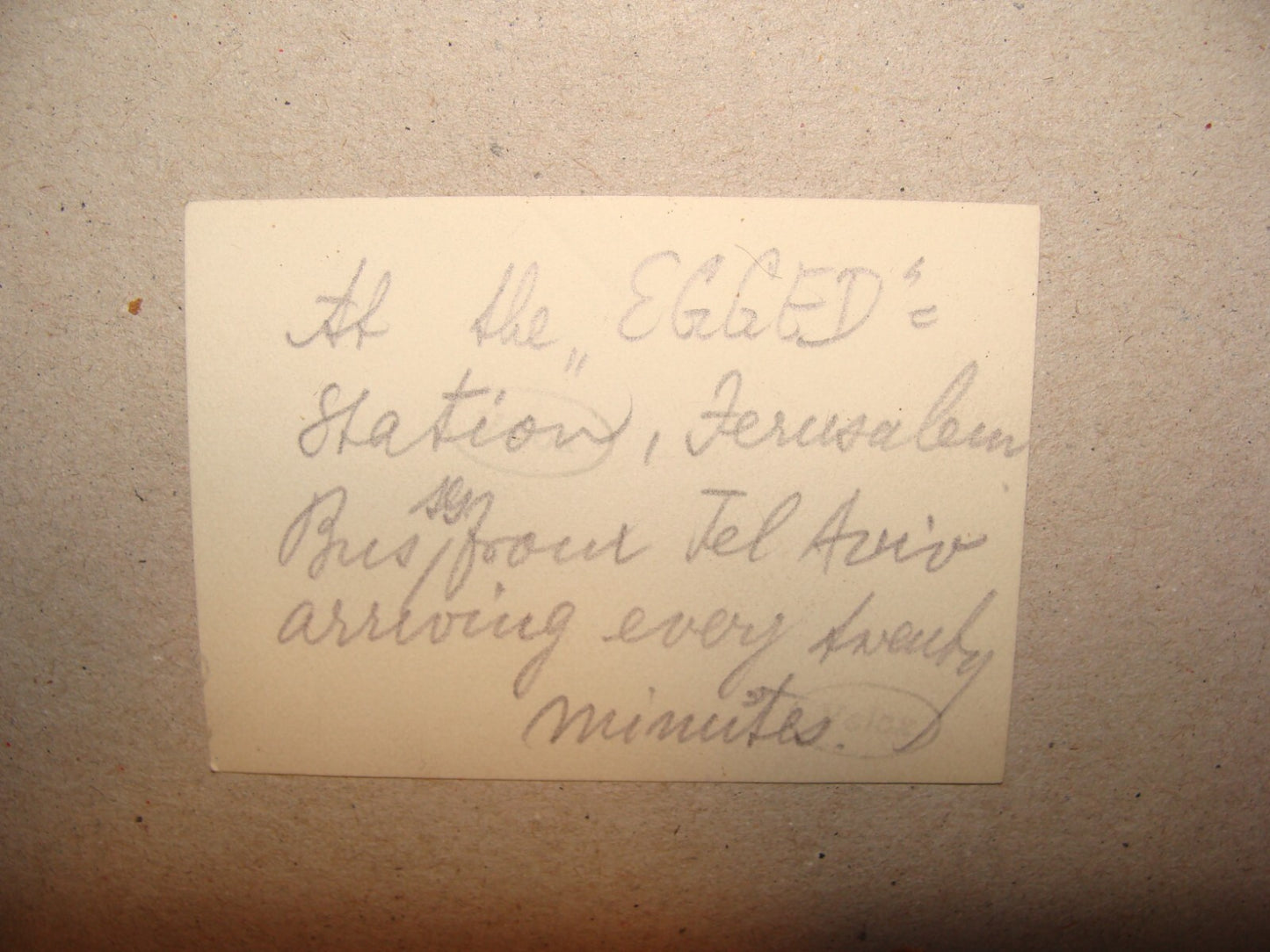 Photo Jewish Bu Judaica Vintage Israel Israeli EGGED Company Hebrew