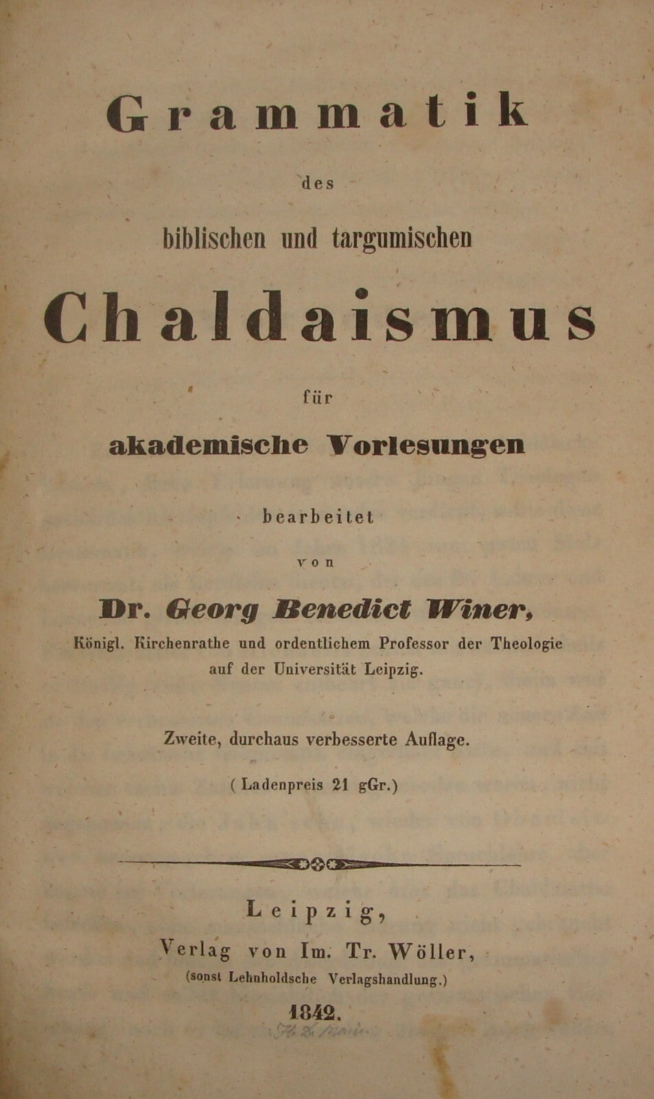 Germany Book Jewish Judaica Antique 1842 German   Hebrew Grammar Biblical Bible