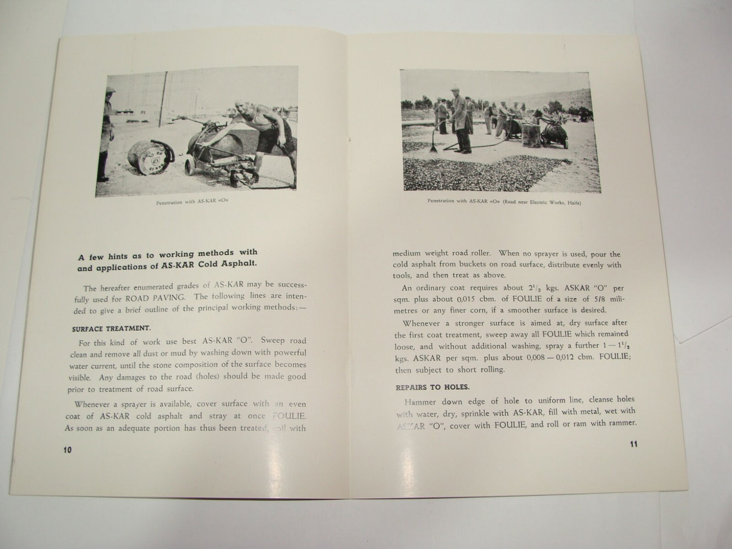 Ad Palestine Israel Israeli AS-KAR Road Construction Company Brochure Haifa