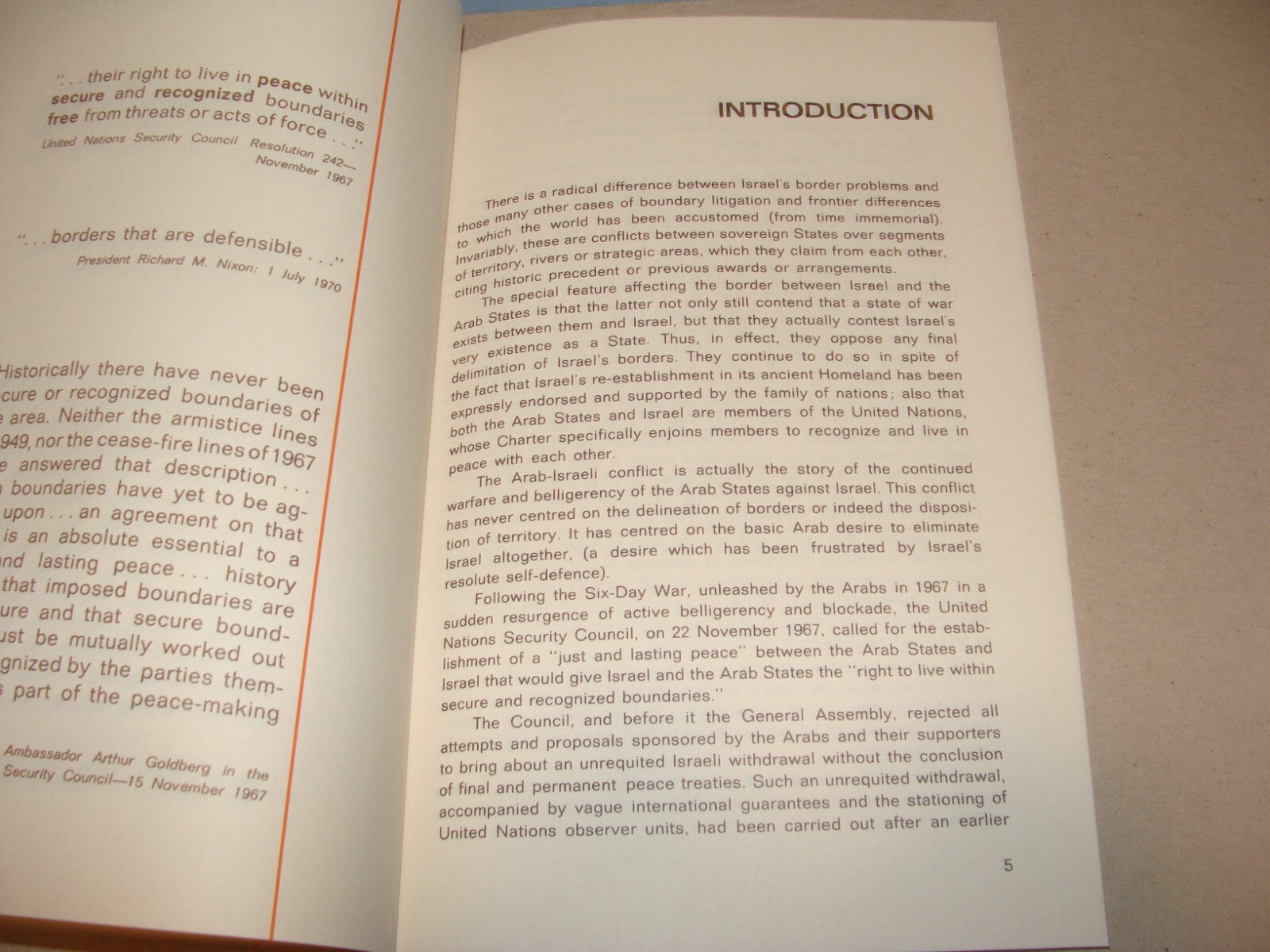 Map Palestine Jewish Judaica 1971 Israel Israeli Peace Borders History Arab War