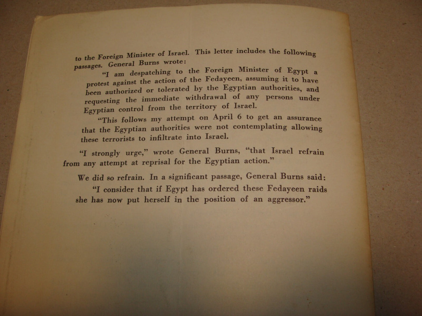 Israel Army Ad 1956 Israeli Ambassador ABBA EBAN Address Egypt Sinai War