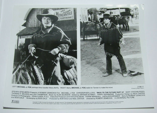 Back to the Future III 3 Michael J Fox time traveler Marty McFly photo