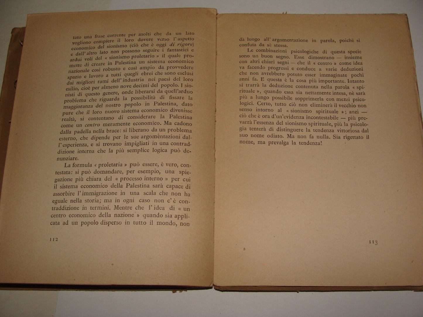 Book Jewish 1922 Auto Emancipation Italy Italian Zionist Pinsker Ussishkin