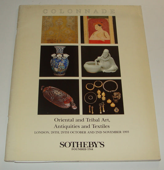 Catalog Sotheby's Oriental and Tribal Art Antiquities and Textiles 1993 London