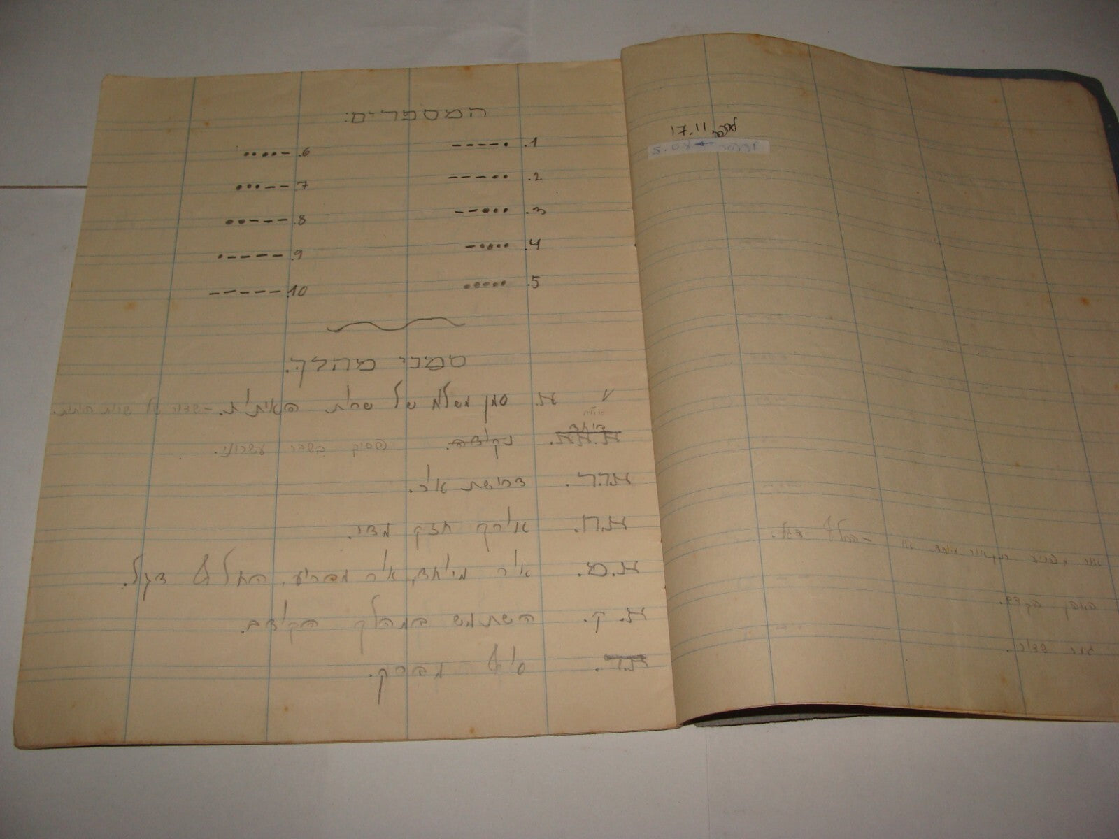 Map Jewish Judaica 1950s Israel Israeli School Notebook Hebrew Cover