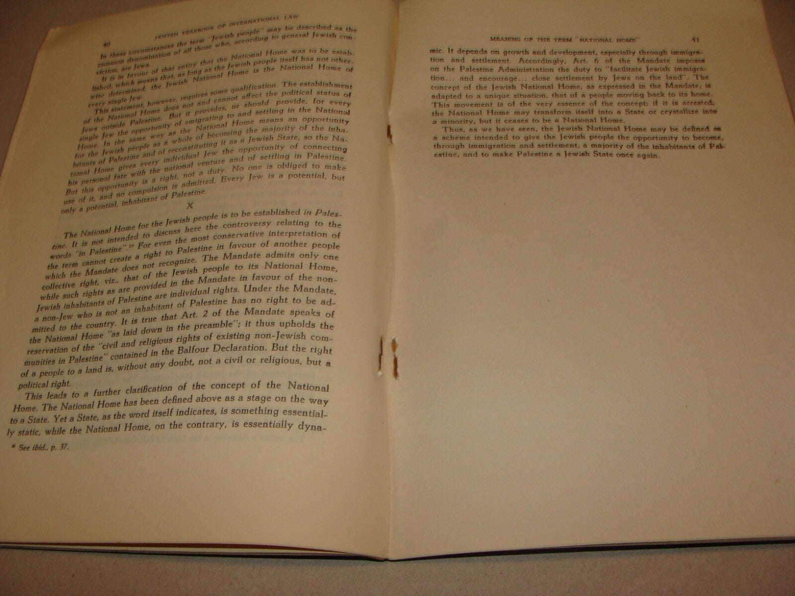 Booklet Palestine 1949 Jewish Israel Zionist NATIONAL HOME By Ernst Frankenstein