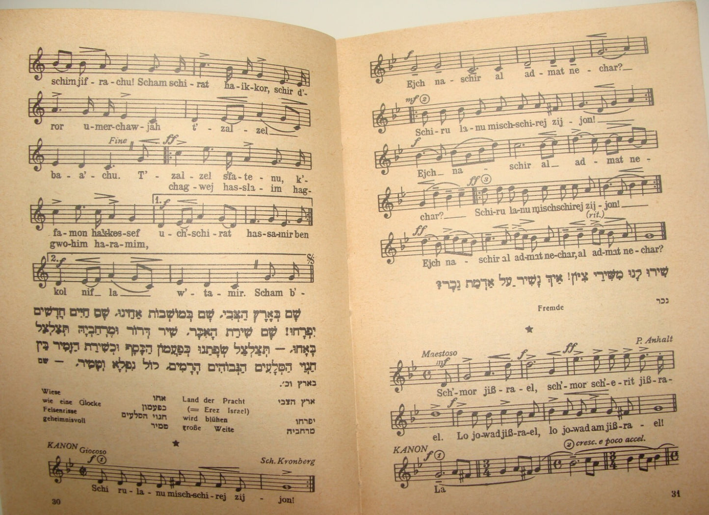 Germany Book Jewish Judaica Palestine Israel 1947 Poetry Poems Zionist Songs