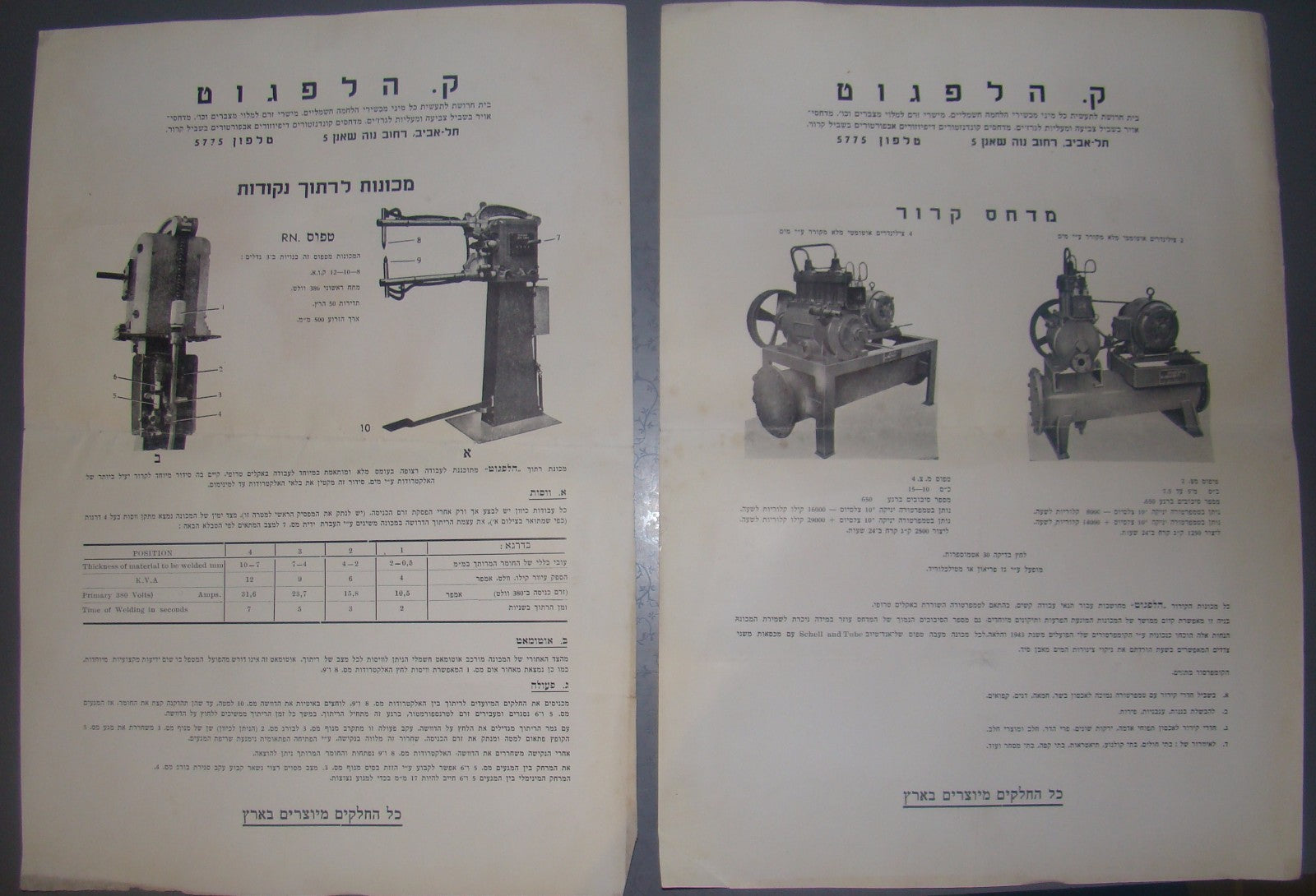 card Palestine vintage israel HELFGOTT ad poster promo business factory hebrew