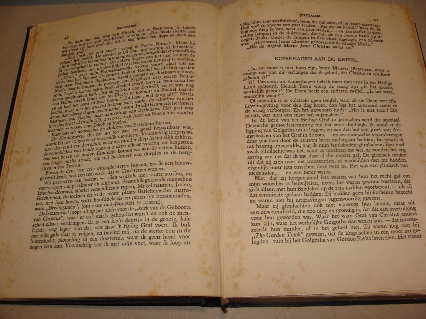 Book Palestine RARE 1925 JERUSALEM Dutch Israel Travel Johannes Jorgensen