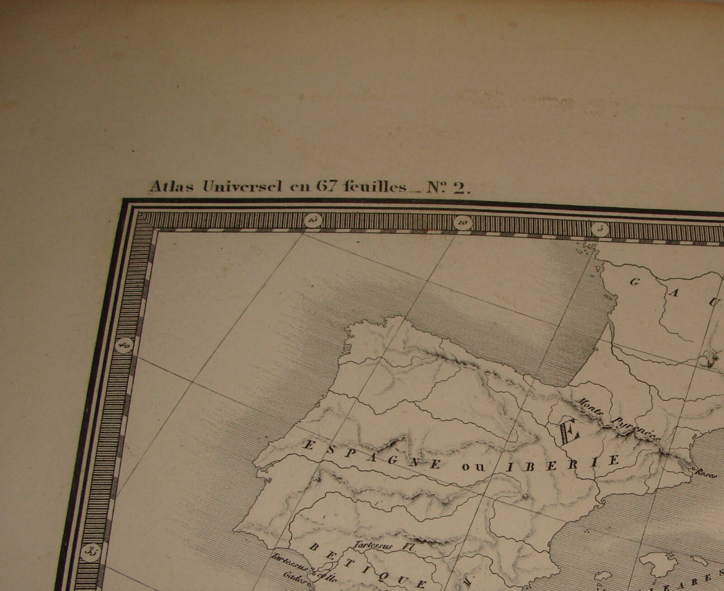 Map Jewish ANTIQUE c. 1875 Andre Brue Hebrew People World