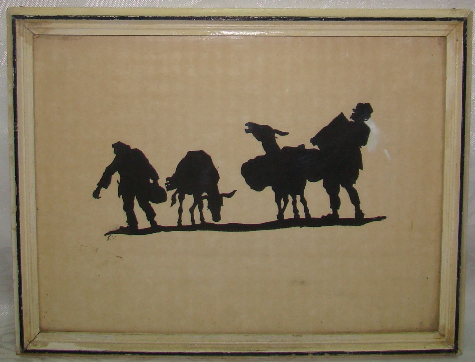 jewish judaica palestine israel ? Bezalel Gur Aryeh Style ? drawing signed art