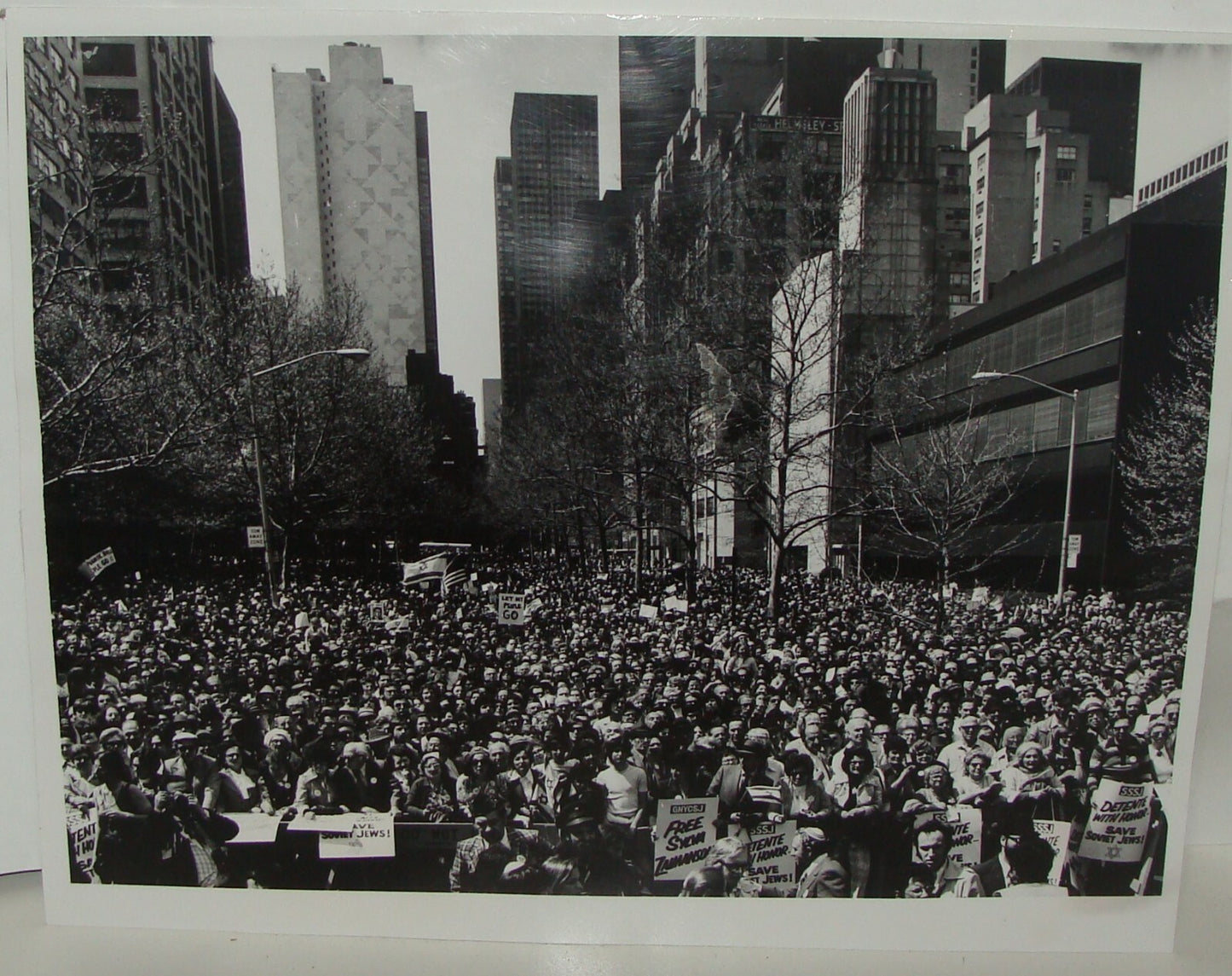 Jewish Judaica 1972 Press Photo Russia Russian Soviet Prisoners March USA NY