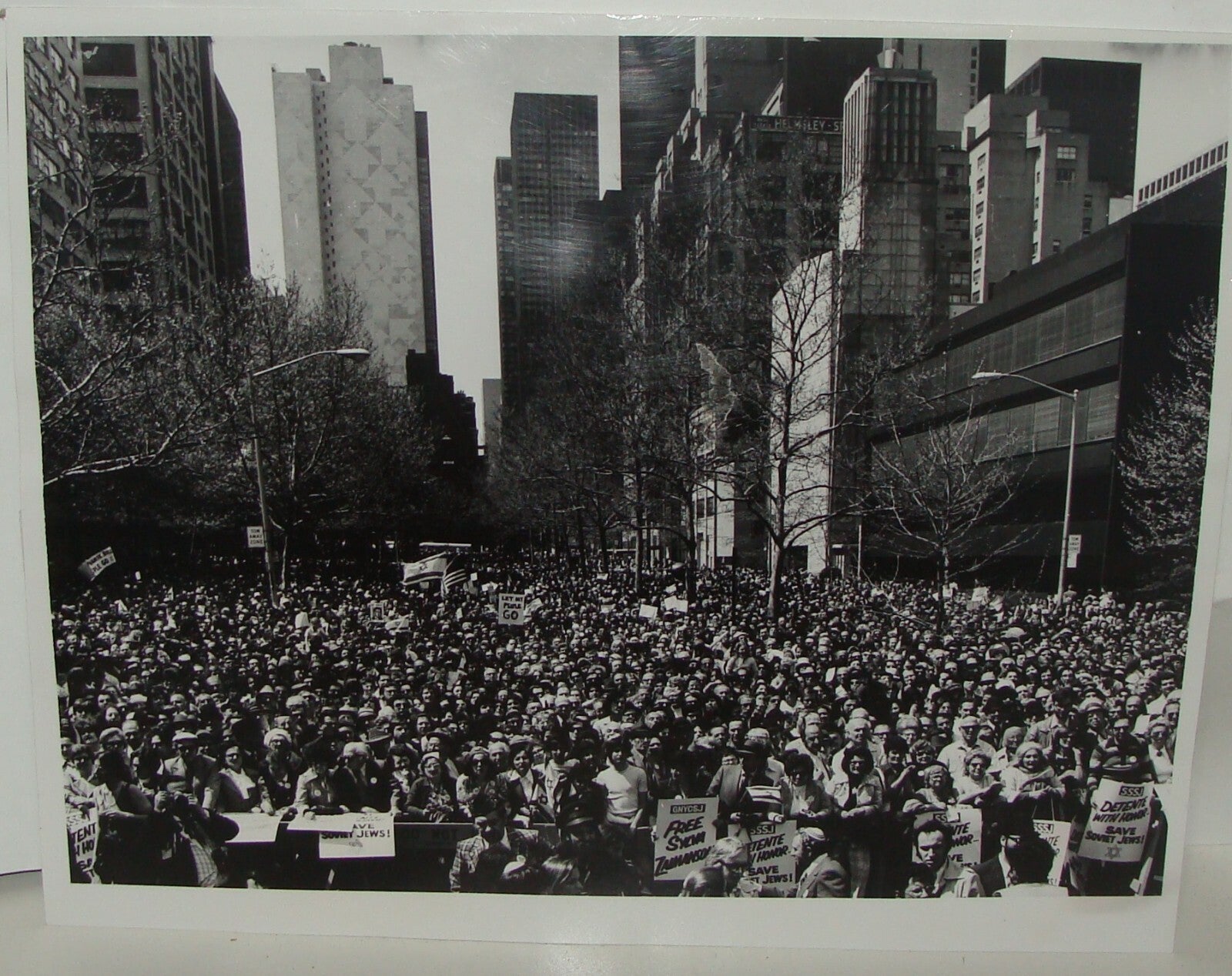 Jewish Judaica 1972 Press Photo Russia Russian Soviet Prisoners March USA NY