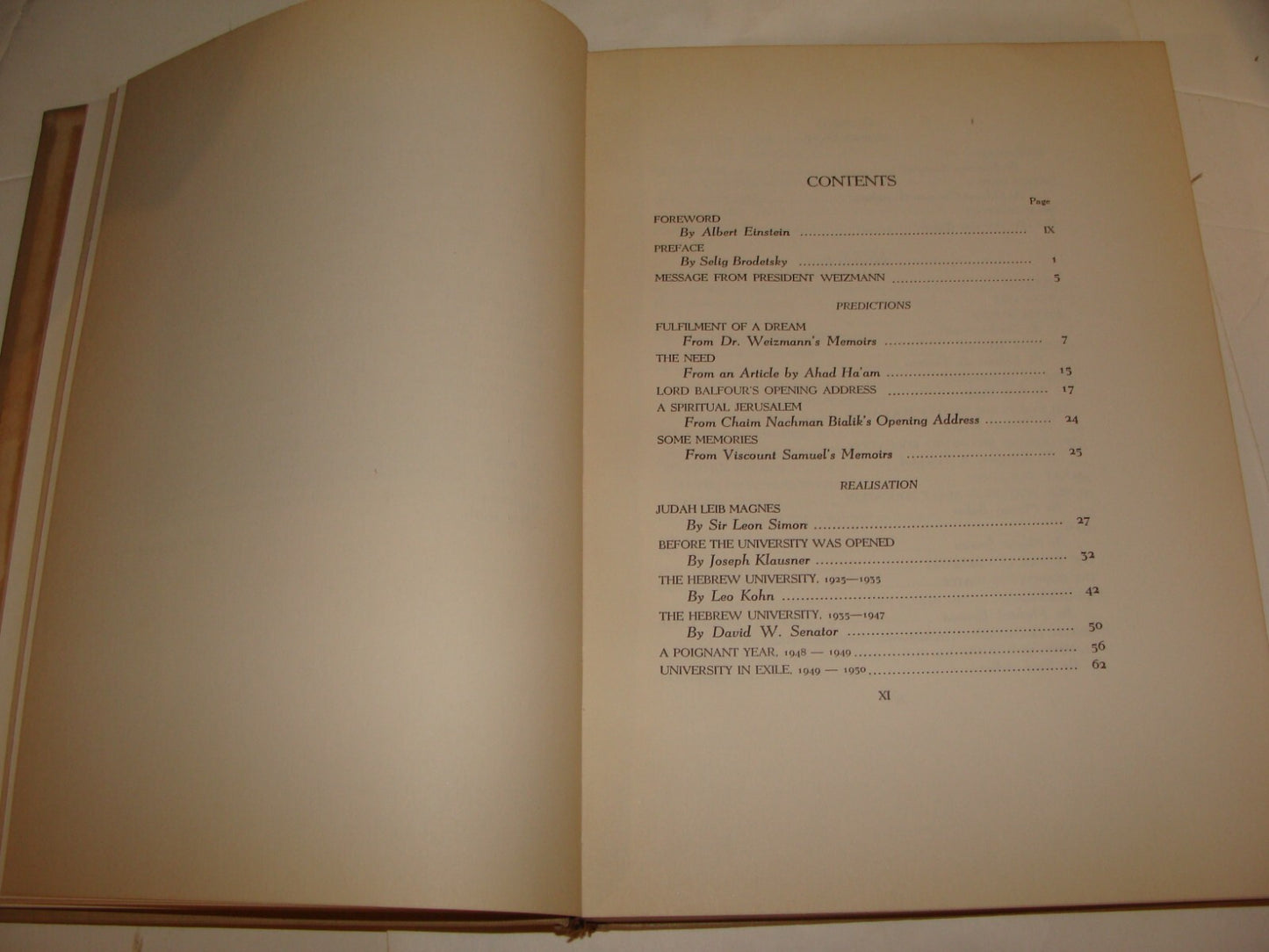 Book Jewish Judaica Hebrew University Of Jerusalem 1925-1950 Semi Jubilee Photos