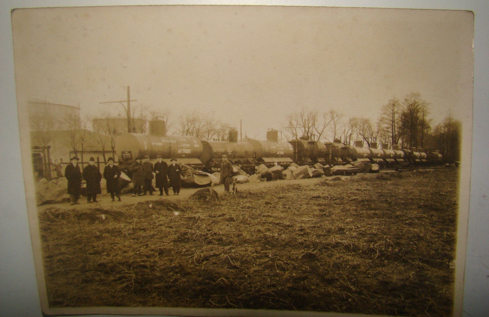 Antique big photo russia soviet USSR Train factory railroad locomotive ww2 ?