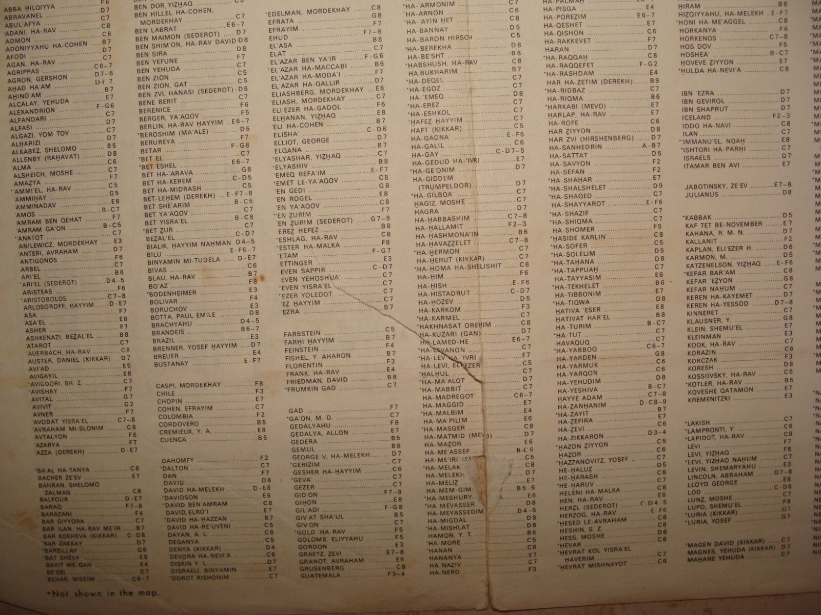 Jewish Israel Israeli JERUSALEM 1968 Post Six Day War Map LARGE 66x76 cm