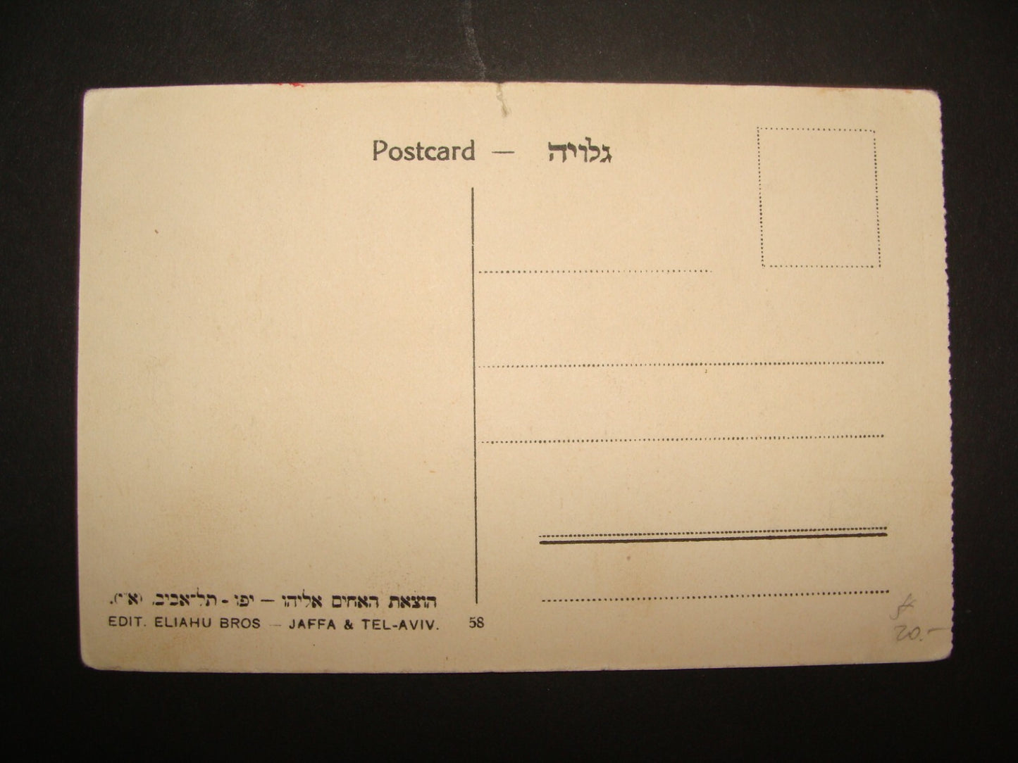 Photo Palestine Card Israel 1920s JAFFA Port Tel Aviv Postcard