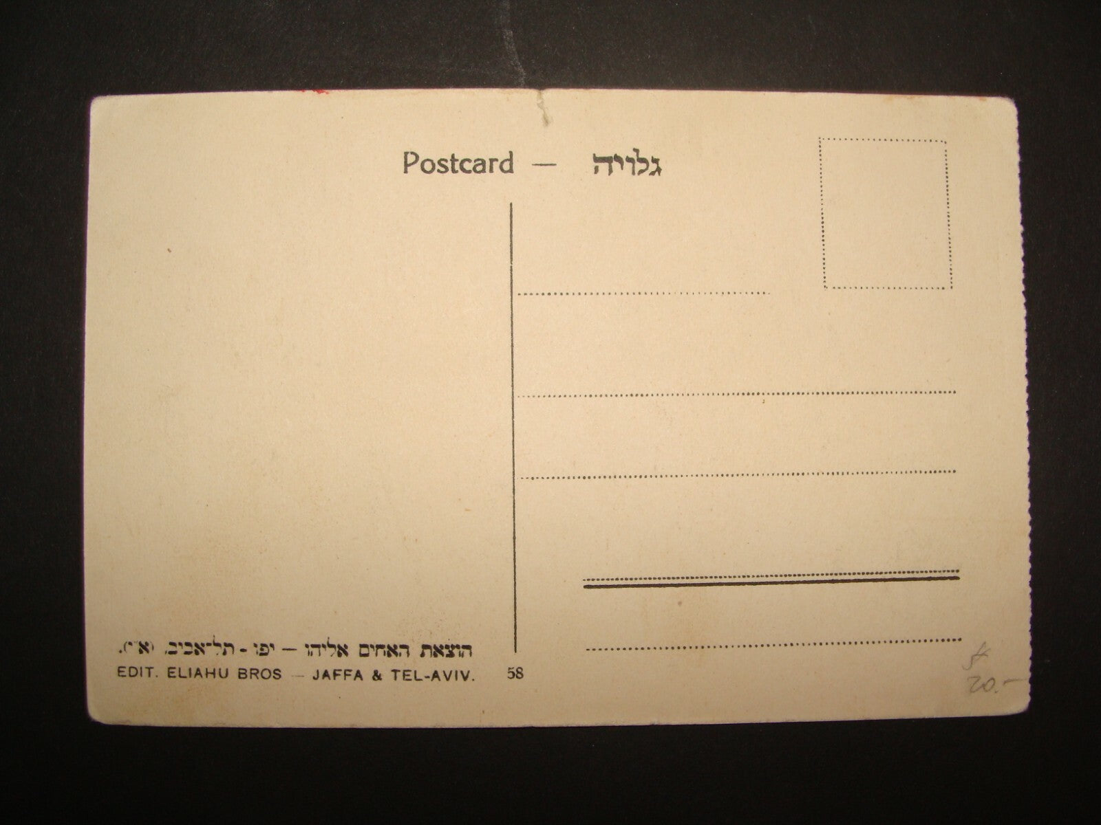 Photo Palestine Card Israel 1920s JAFFA Port Tel Aviv Postcard