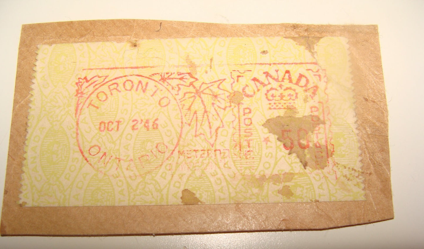 CANADA 1946 Toronto Ontario Stamp Cover