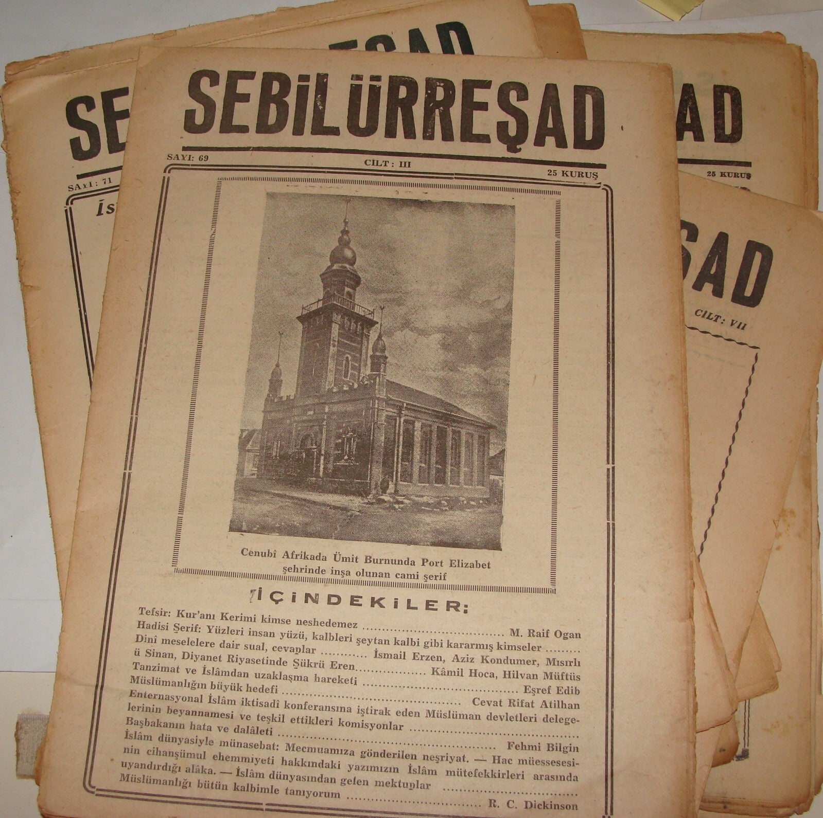 1950s SEBILURRESAD Turkey Turkish Magazaine x9 Issues Islam Islamic