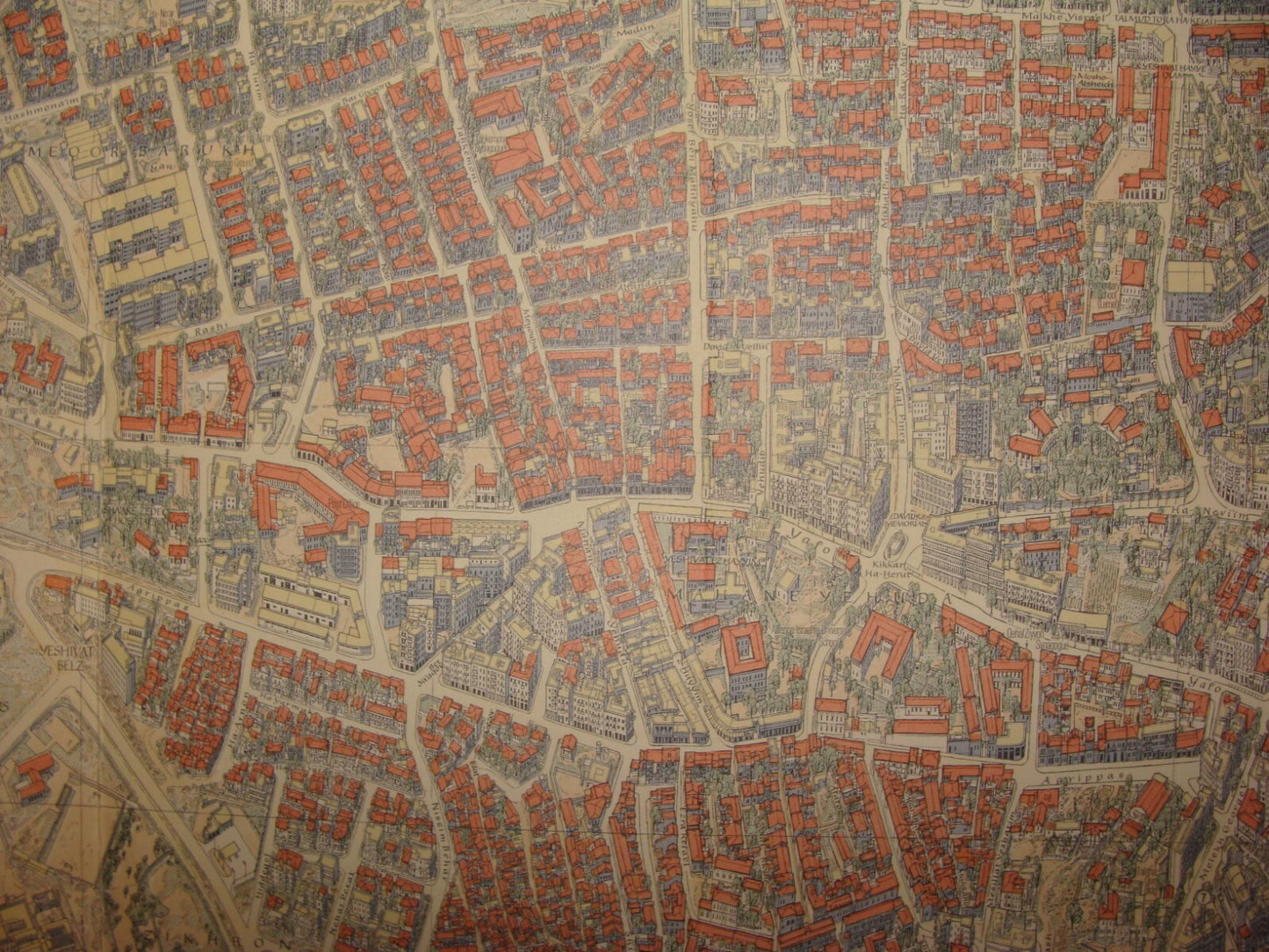 Map Israel RARE JERUSALEM 1969 Guide POST SIX DAY WAR Wim Van Leer BOLLMANN