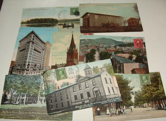 1910s UNITED STATES Pennsylvania Philadelphia Waterford Mahanoy City POSTCARD X8