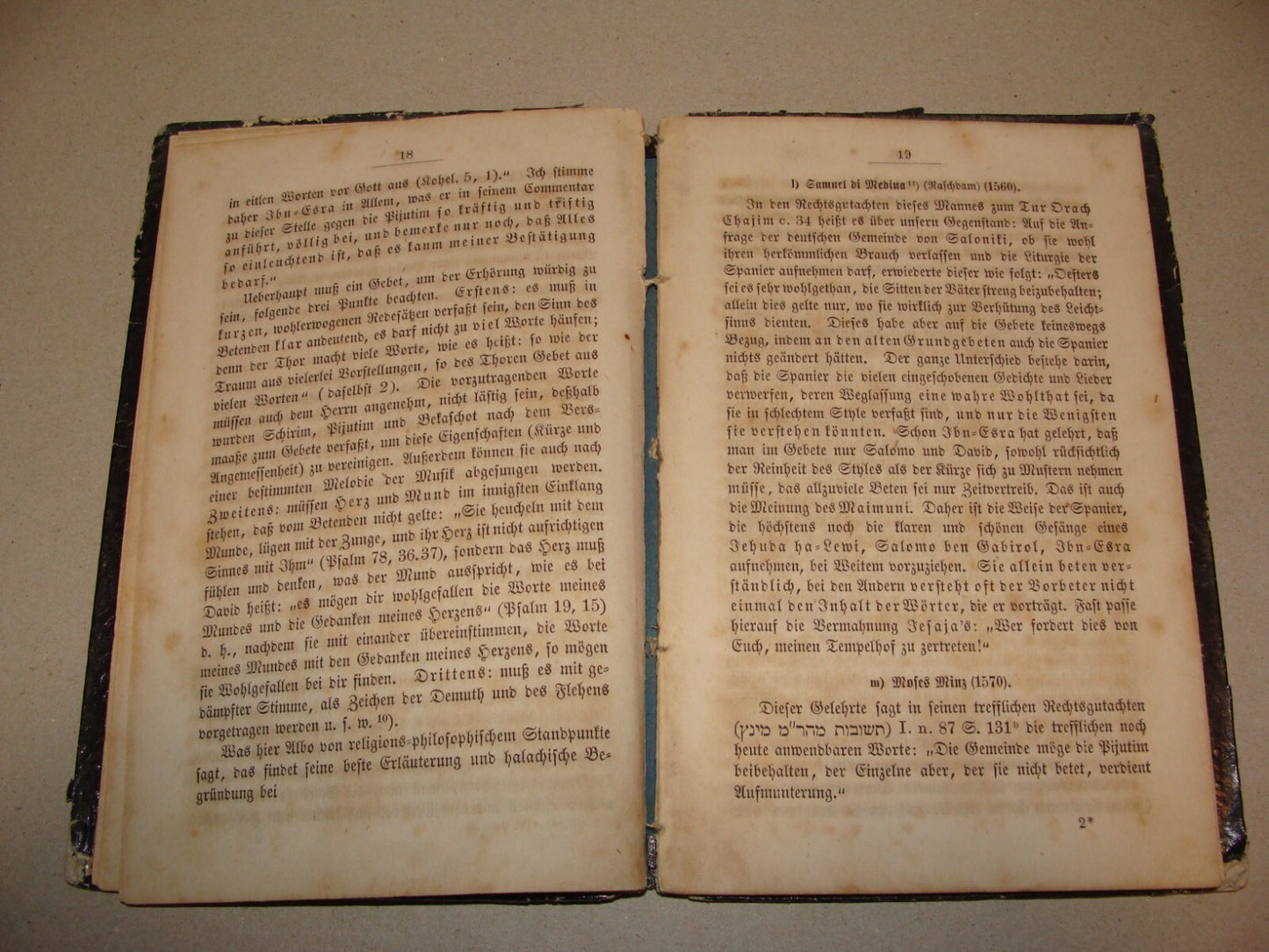 Germany Book Jewish Judaica Antique 1857 German Konigsberg Synagogue Stamp