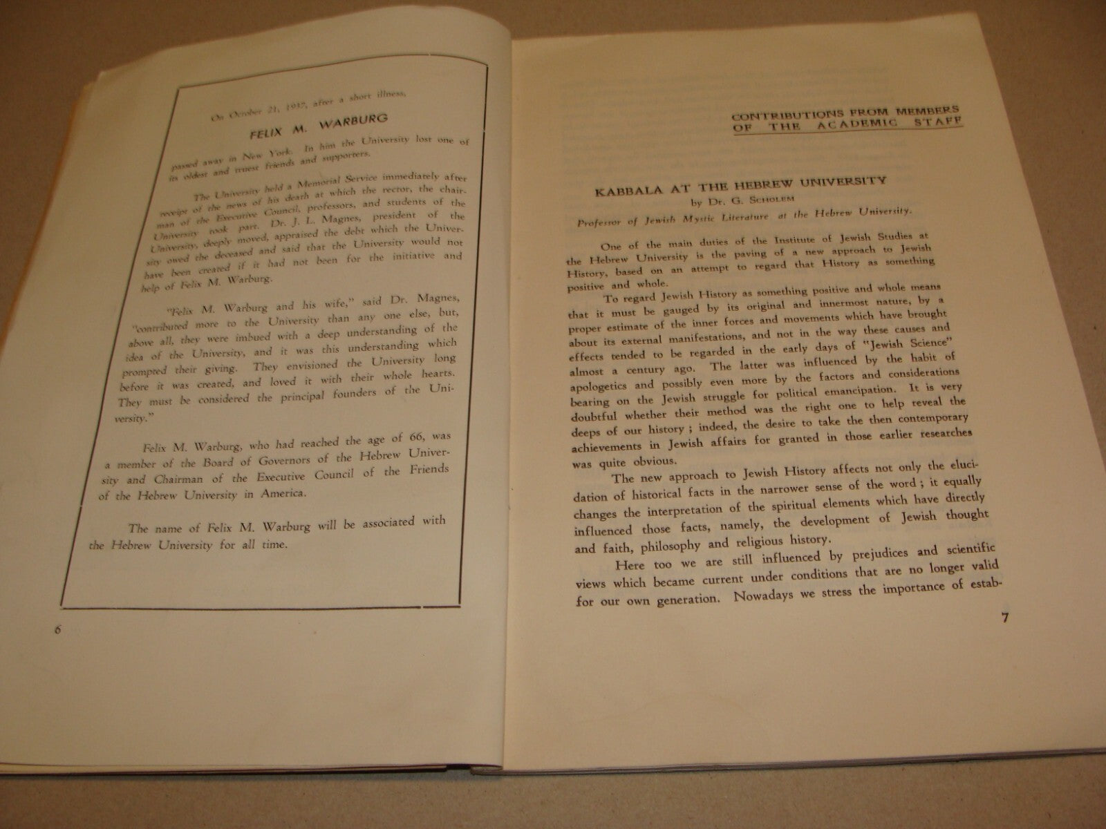 Bulletin Palestine Jewish Judaica 1938 Israel Jerusalem Hebrew University