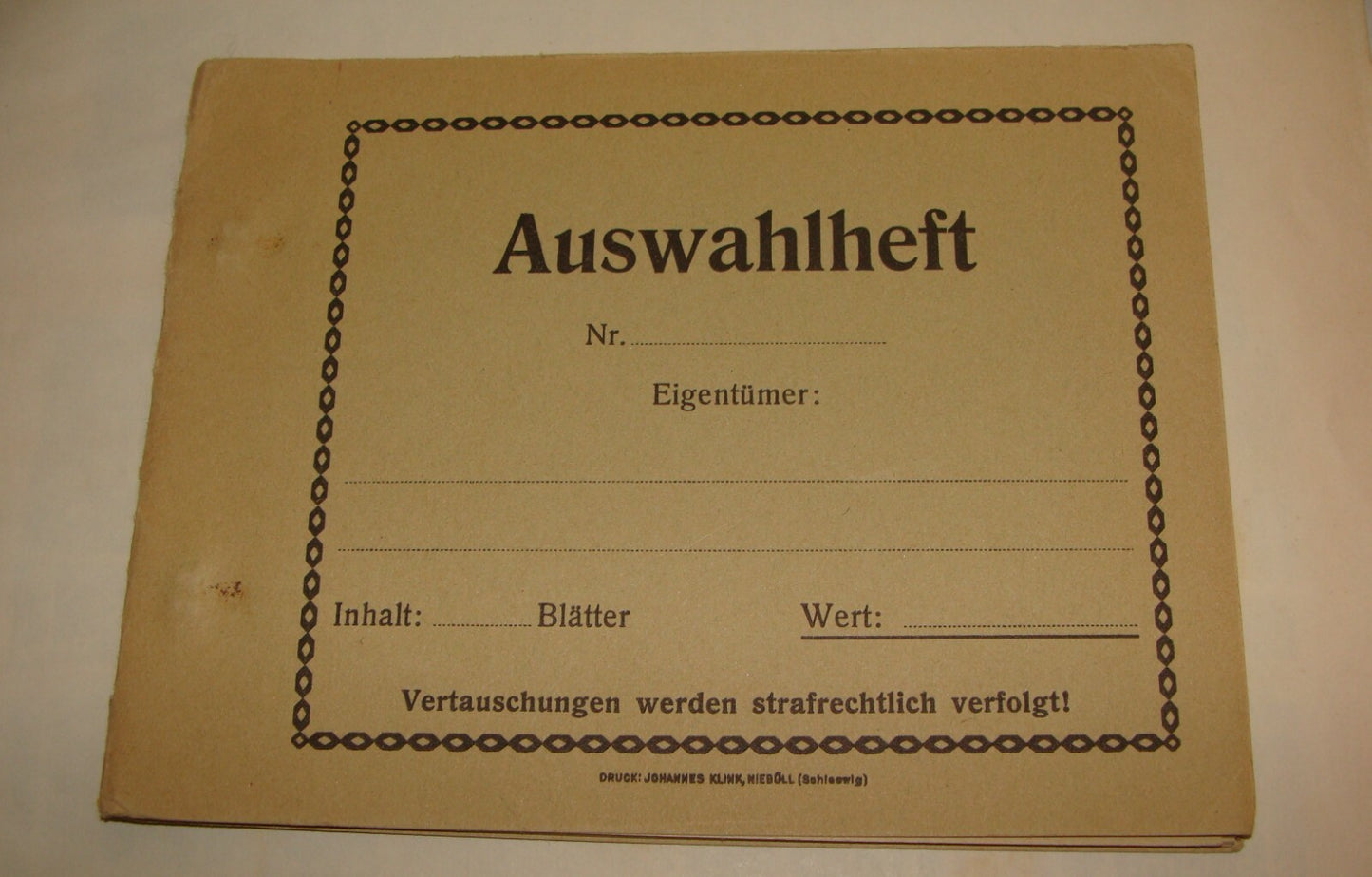 Germany AUSWAHLHEFT German   Stamp Booklet Album EMPTY