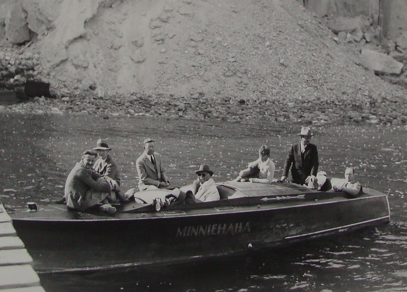 Photo Print Palestine Ad , Israel Dead Sea Negev Mount Sodom Boat Salt Mine