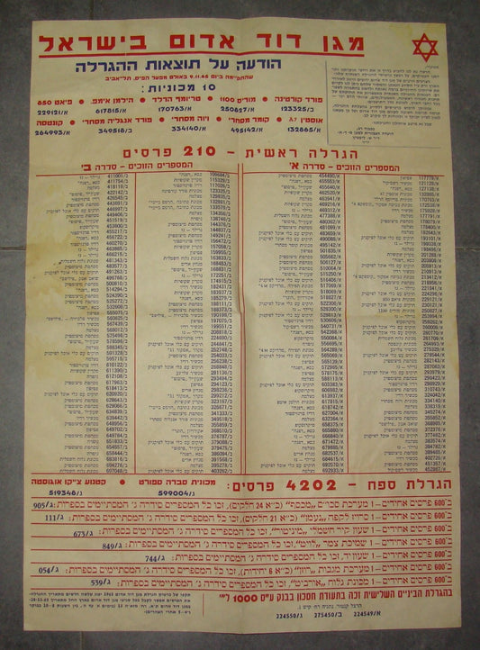 ad Jewish hebrew vintage israel Magen David Adom מגן דוד אדום poster 1965