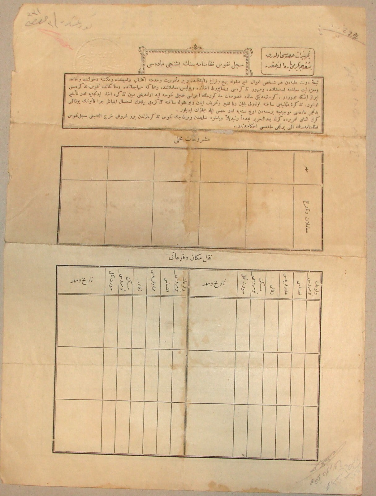 1900s Ottoman Turkey Turkish Palestine Israel Birth Certificate Stamp Jewish