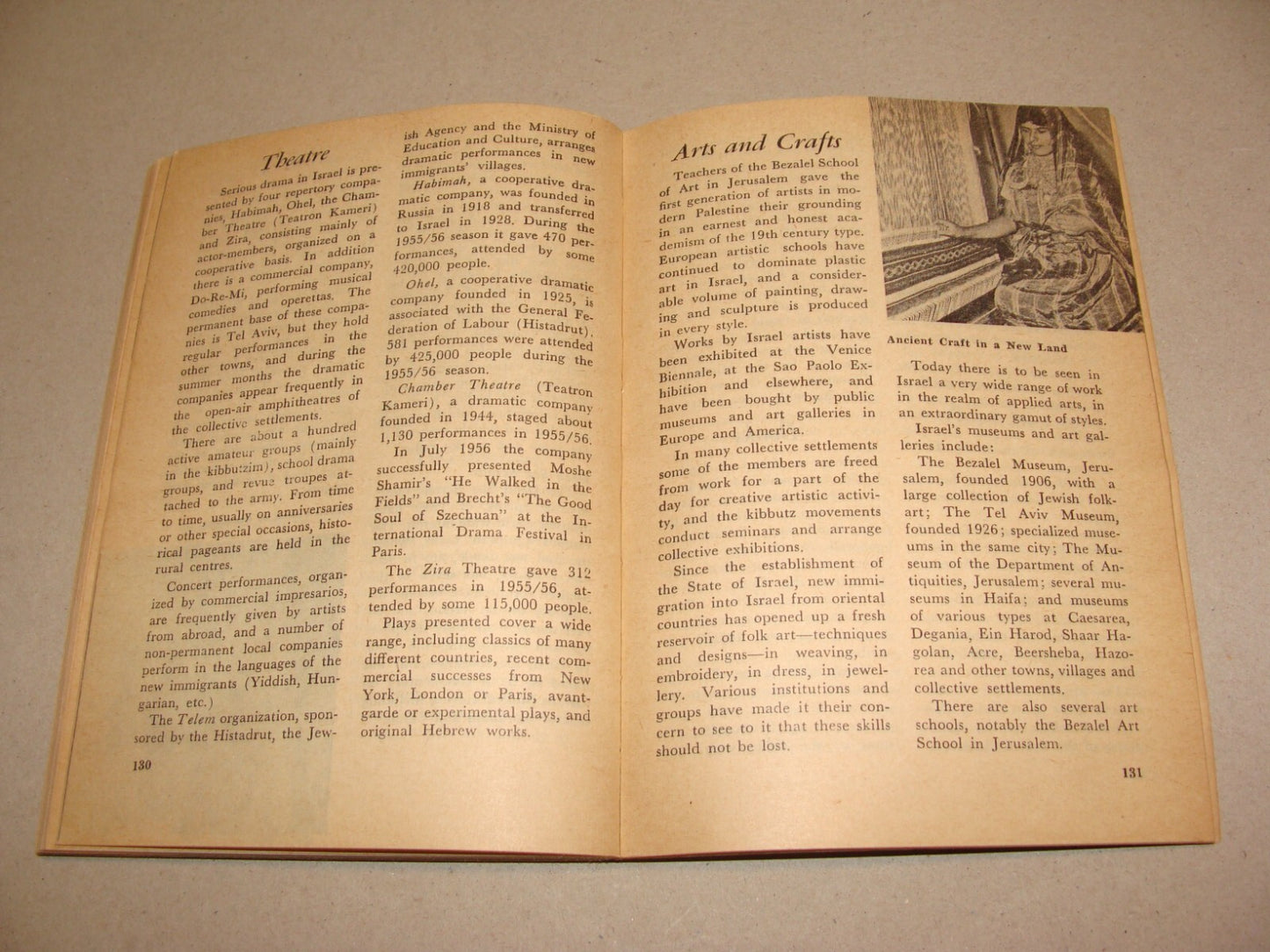 Book Jewish Judaica 1957 Israel Israeli Facts Guide Information History Map