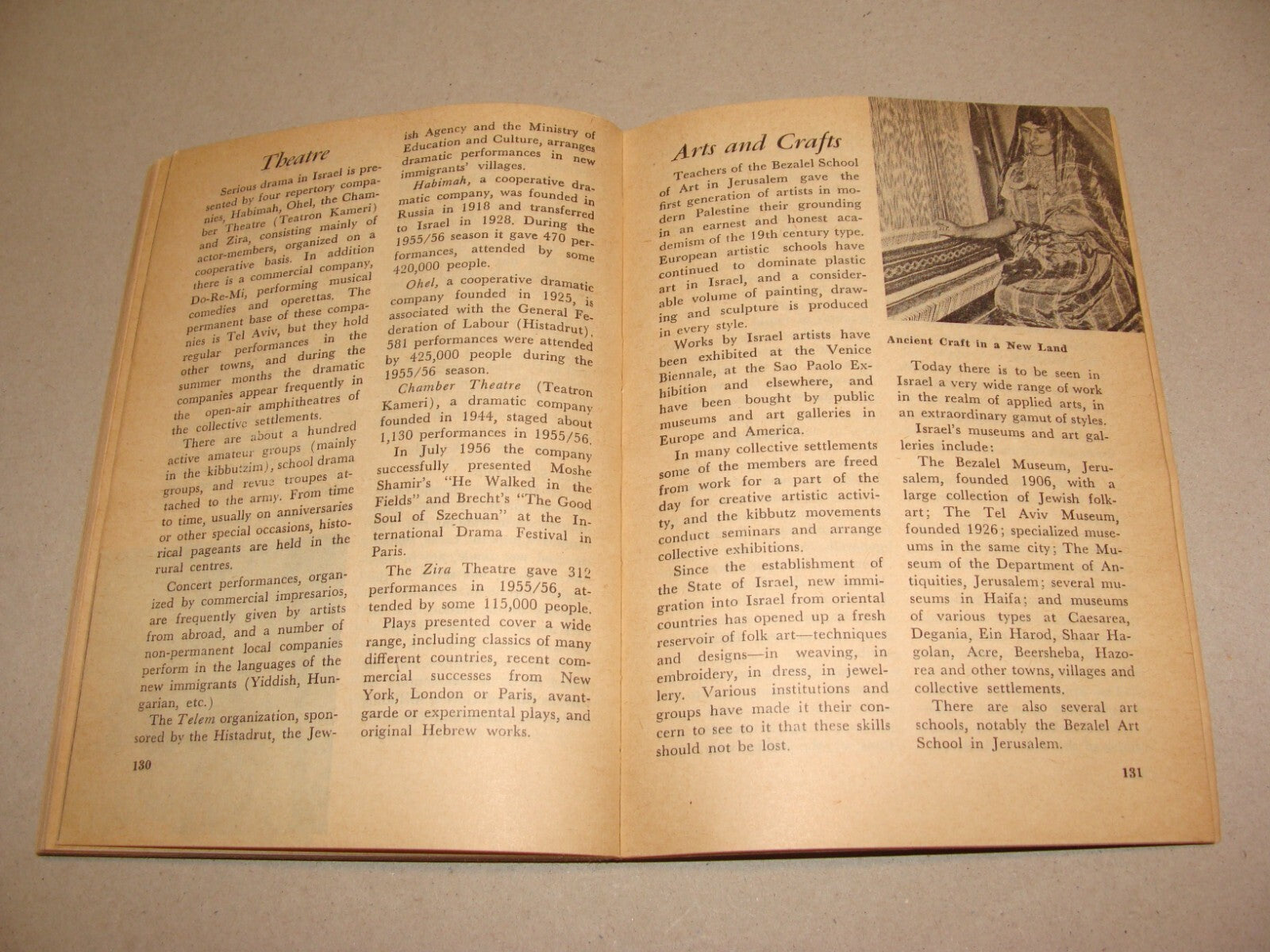 Book Jewish Judaica 1957 Israel Israeli Facts Guide Information History Map