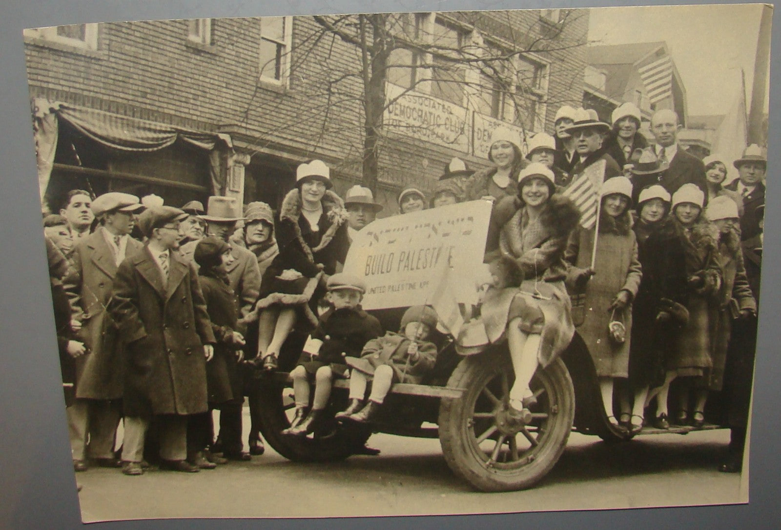 Photo Palestine antique jewish judaica 1925 USA Jews BIG Israel american