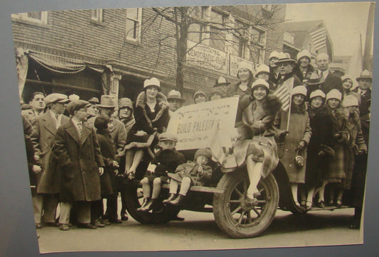 Photo Palestine antique jewish judaica 1925 USA Jews BIG Israel american