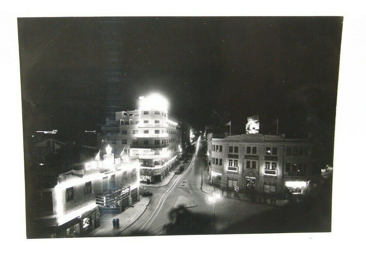 Photo Palestine israel British Mandate Jerusalem Ben Yehuda street night KH 1937