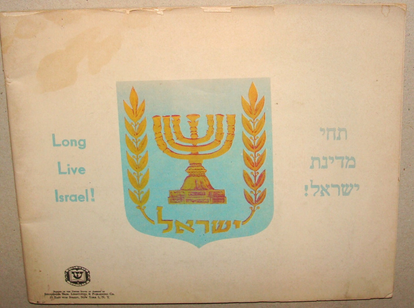 Book Jewish American Judaica Home of The Sages of Israel New York Rabbi Yiddish