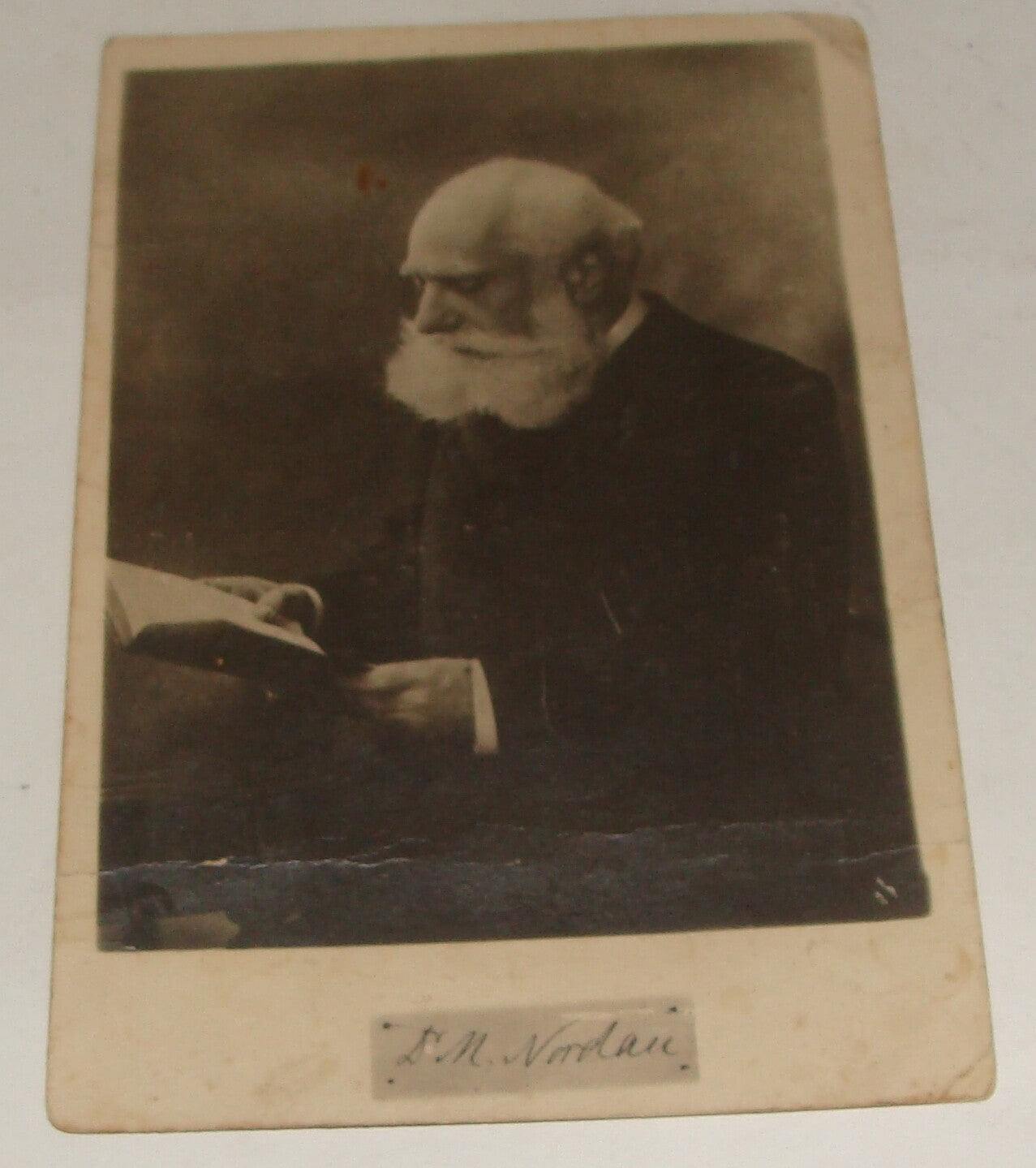 Photo Jewish Card Judaica 1920s National Fund Bessarabia MAX NORDAU Postcard