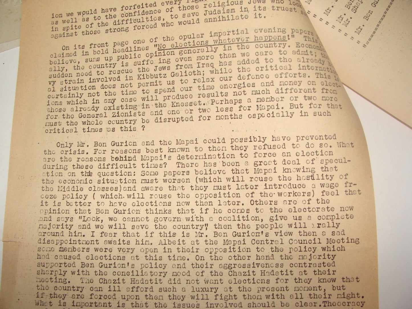 Letter Jewish Judaica 1951 Rabbi Jaffe Jerusalem News Zionist Mizrachi Movement