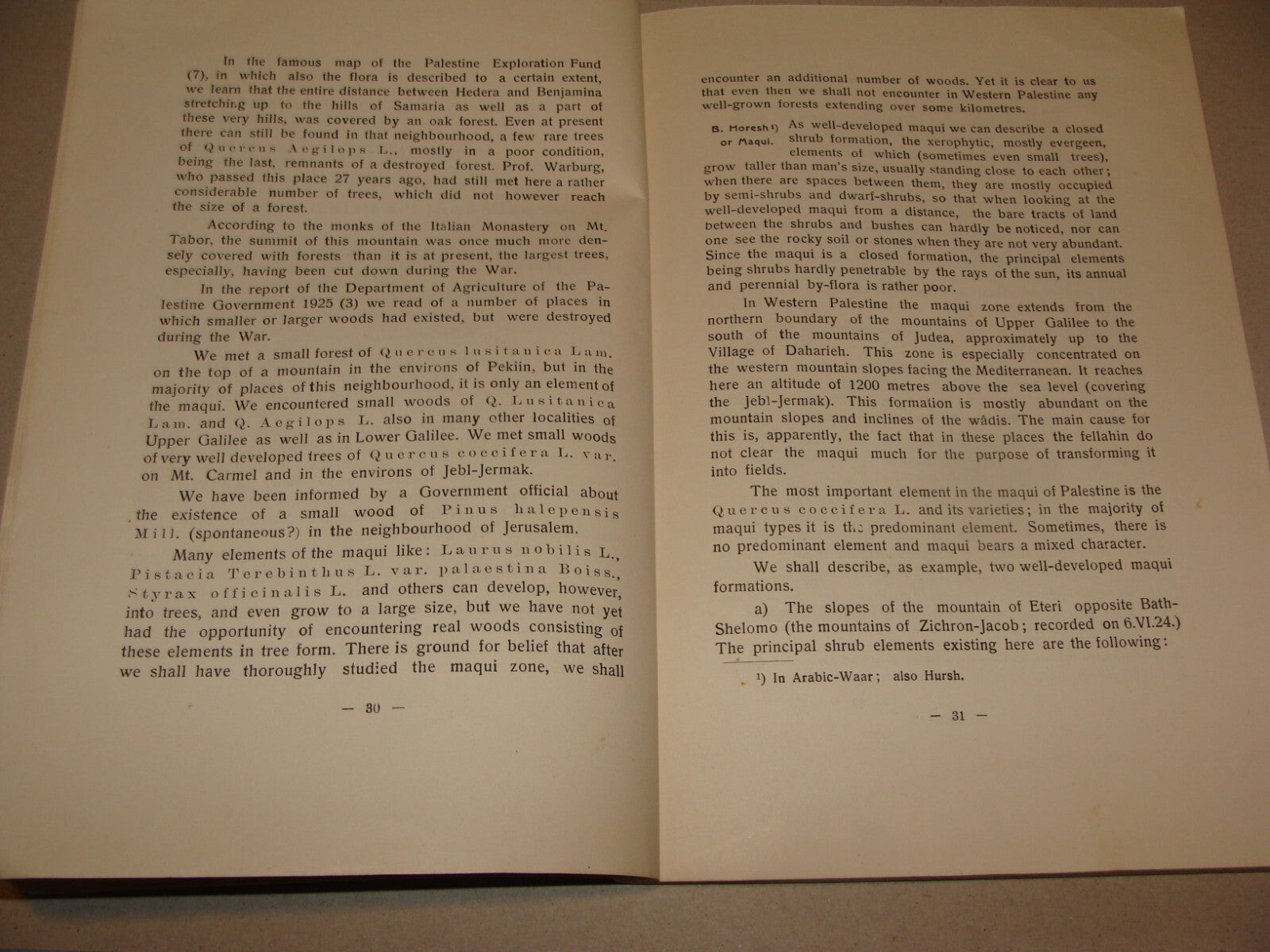 Book Jewish 1927 VEGETATION OF PALESTINE Israel EIG Agriculture Zionist Medical