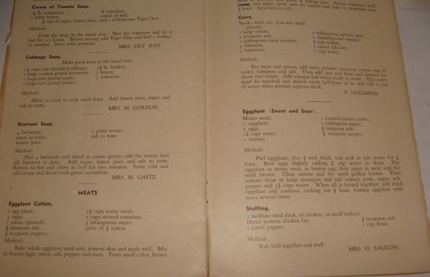 Book Jewish Judaica 1948 POPULAR HOME TESTED RECIPES South Africa Ladies Zionist