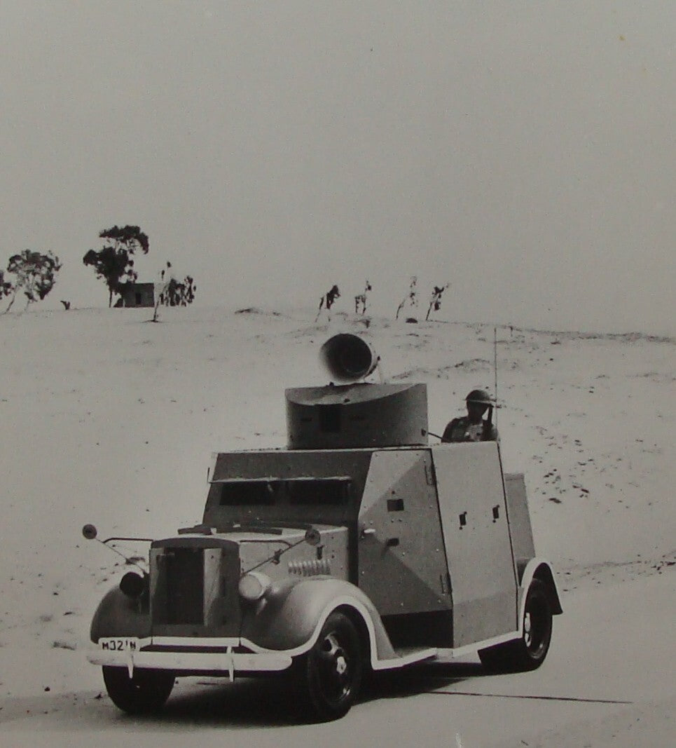 Photo Print, 1936-9 Palestine Israel British Police Armored Car Patrol