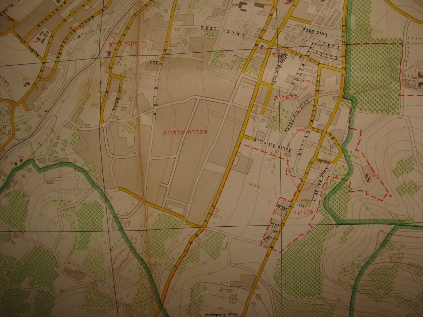 Map Jewish Judaica 1963 Israel Israeli JERUSALEM Pre Six Day War LARGE 82x112 cm