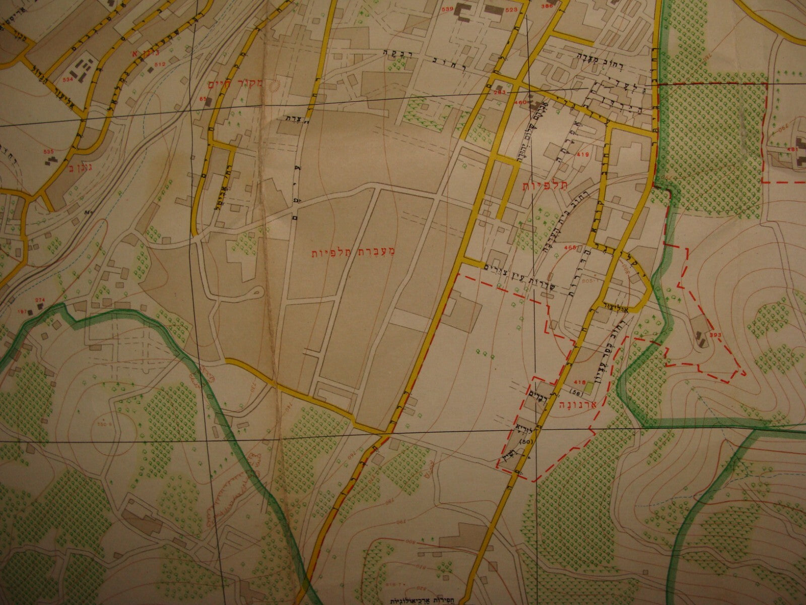 Map Jewish Judaica 1963 Israel Israeli JERUSALEM Pre Six Day War LARGE 82x112 cm