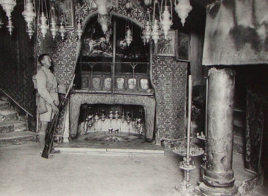 Photo Print Palestine Israel Church of the Nativity Bethlehem Guard 1917 MATSON