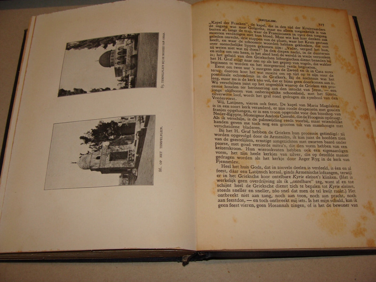 Book Palestine RARE 1925 JERUSALEM Dutch Israel Travel Johannes Jorgensen