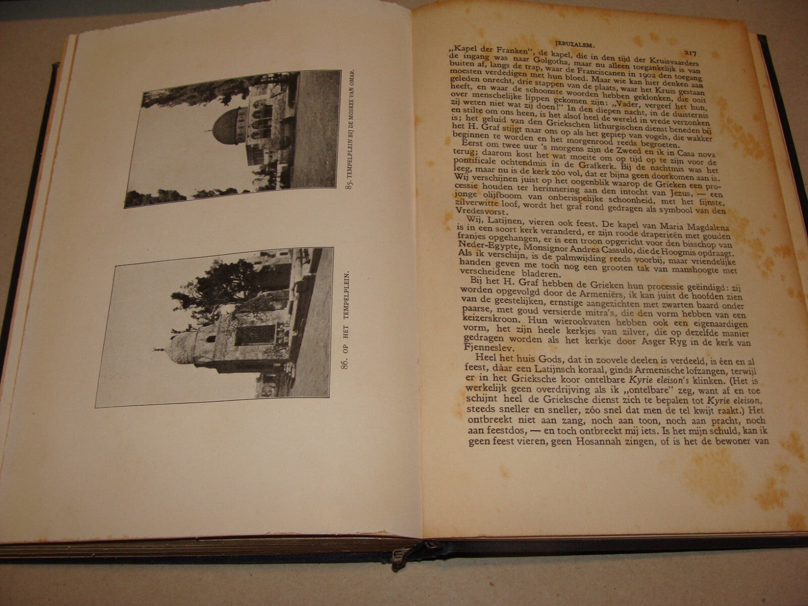 Book Palestine RARE 1925 JERUSALEM Dutch Israel Travel Johannes Jorgensen