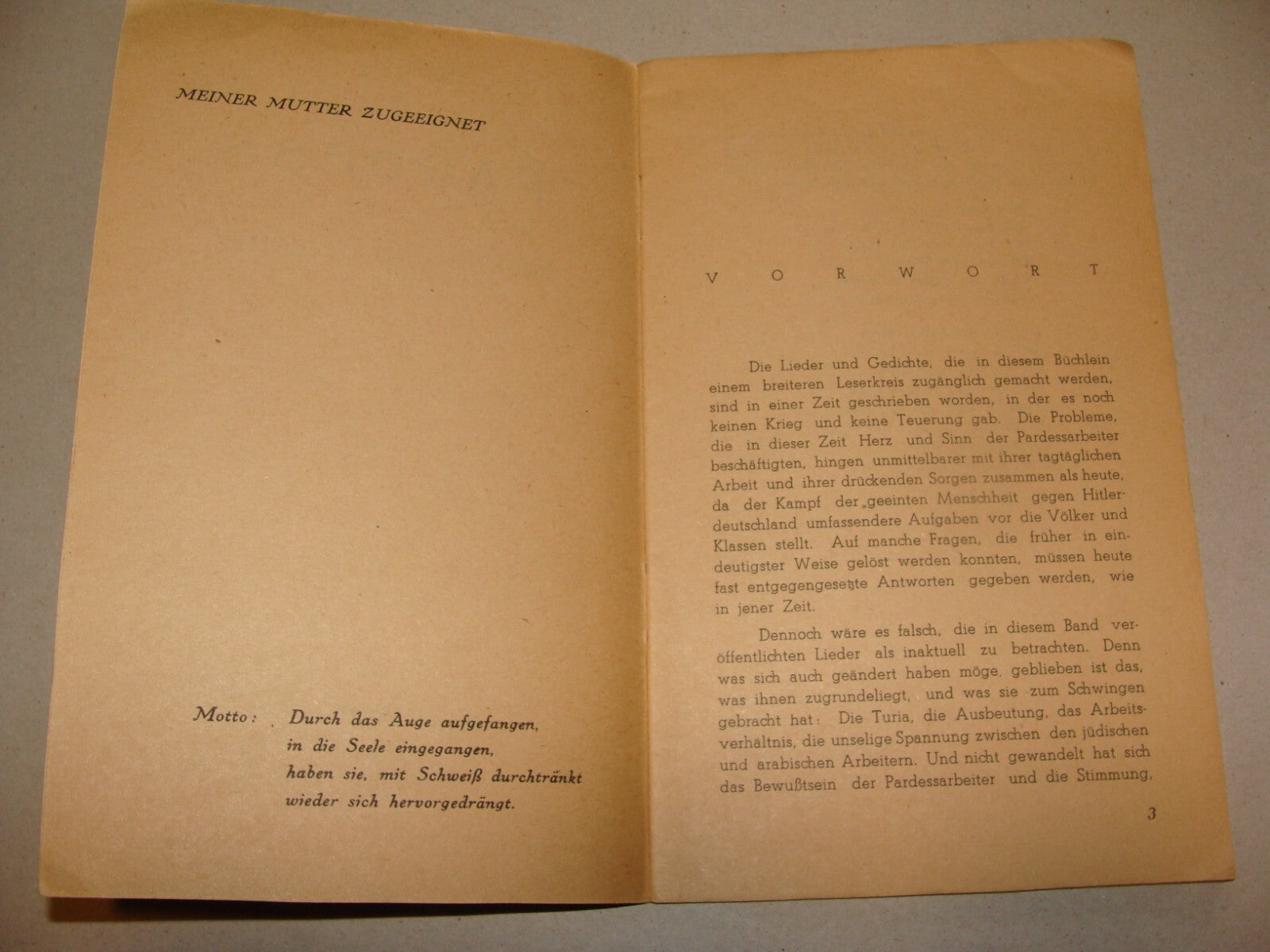 Jewish 1944 Zionist Palestine Israel Songs German HANS ROSENTHAL Agriculture