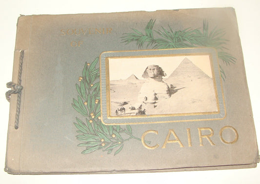 1920s SOUVENIR OF CAIRO Egypt Photo Album Booklet 36 Photos
